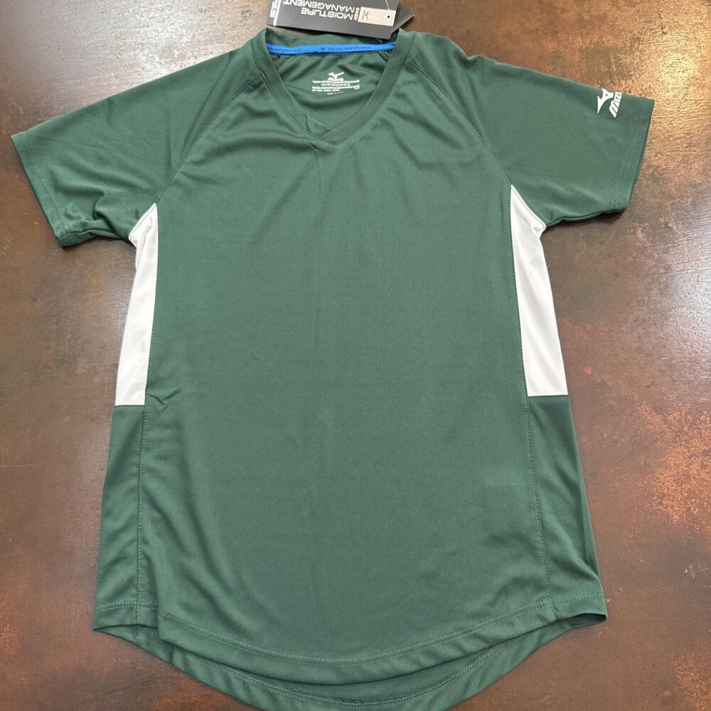 Mizuno Girls Comp Short Sleeve V-Neck Shirt Jersey Sports Outdoor play fun shirt
